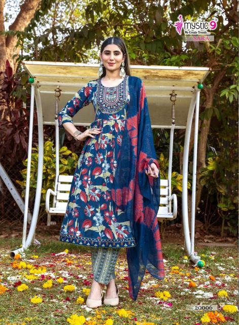 Mystic9 sara vol 20 wholesale gown style kurti